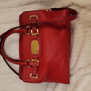 Michael Kors Red pebbled leather handbag